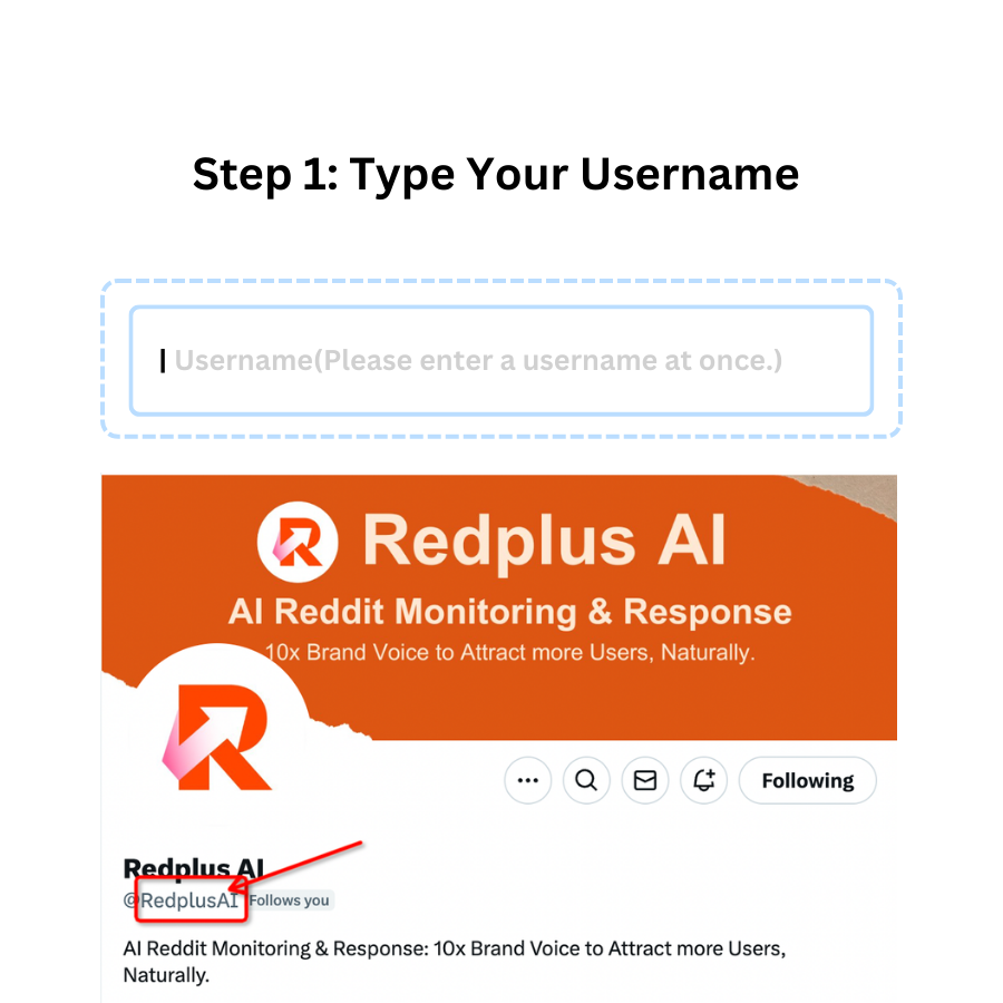 Step 1: Type Your Username - Redplus