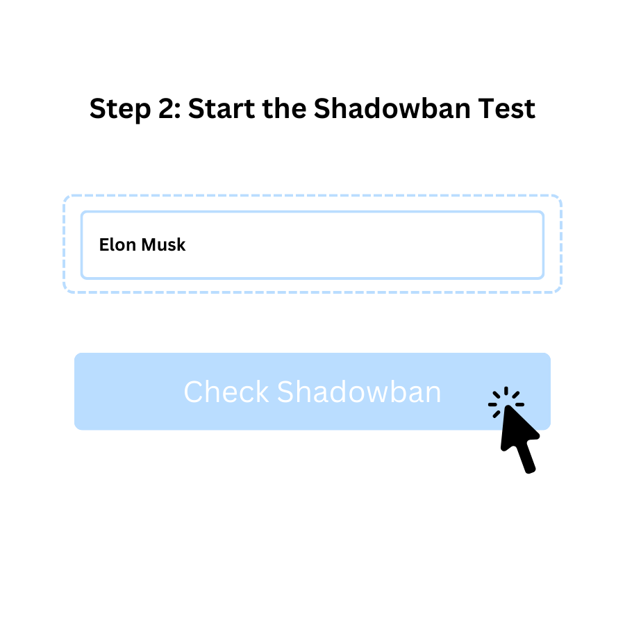 Step 2: Start the Shadowban Test - Redplus